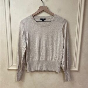 J Crew Puff-sleeve silk-blend sweater